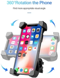 Bike Phone Mount Anti Shake and Stable Cradle Clamp with 360° Rotation Bicycle Phone Mount/Bike Accessories/Bike Phone Holder -Black 